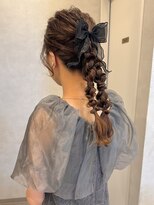 リタ(Lita.)&nbsp;ヘアセット　編みおろしアレンジ　お呼ばれヘア