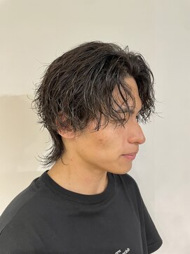 ニアウ 伊勢崎連取店(Niau) メンズマッシュウルフシャドウパーマメンズパーマ