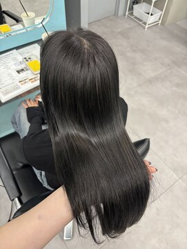 ノー バイ イオエ 西梅田(no. by ioe) ブリーチなしカラー/髪質改善/ミルクティーベージュ/小顔へア