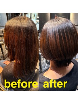 縮毛矯正＆カットでイメージチェンジ！ダメージレスで安心♪
