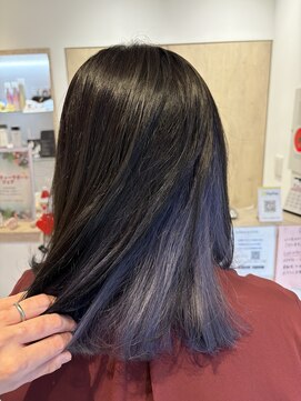 インナーカラー,アッシュパープル,青紫,デザインカラー【草加】