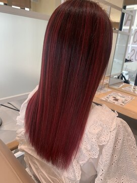 アース 小禄店(EARTH) 大人ガーリー/春カラー/チェリーレッド/似合わせカット