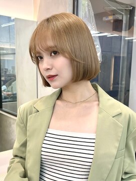 ロンドアジュール 横浜(Lond azur) ブリーチなし/髪質改善/スモーキーブラウン/ダークブラウン/前髪