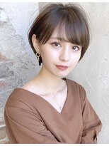 アフロート トウキョウ(AFLOAT TOKYO)&nbsp;前下がりひし形ショートボブ30代40代50代くびれヘア丸顔面長銀座