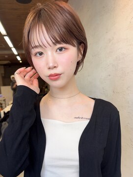 ダム(DaM) ナチュラルボブ前髪ありイメチェン20代30代40代ショートボブ