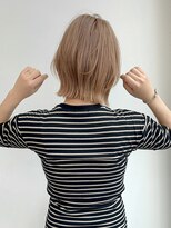 ティエル 町田店(tiel) レイヤーボブウルフ ミルクティーベージュ《石川憲軌》