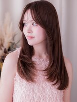 カバーヘア ブリス 上尾西口店(COVER HAIR bliss)&nbsp;小顔ロングウルフカットピンクベージュブリーチなし20代上尾a