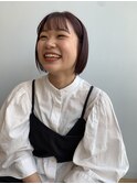 【oasisマミ】ミニボブ 切りっぱなしBOB ピンクパープル