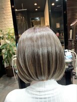 カノンヘアデザイン(Kanon Hair design)&nbsp;ハイライト/バレイヤージュ/艶カラーシアグレージュ/艶ボブ
