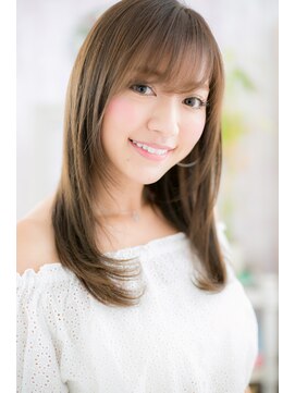 ミック 日暮里店(miq) 艶カラー☆ヘーゼルベージュ小顔ツヤ髪ストレートb1