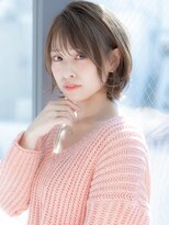 【ROMA銀座】美肌/プラチナグレージュ/耳かけ/大人ショートボブ