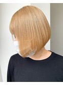 10代20代30代/ハイトーンボブホワイトベージュカラー！