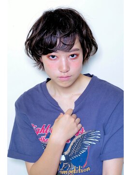 クシュ 所沢東口店(kusyu...) ハイライト/ボブウルフ/ココアベージュ/黒髪/グレージュカラー