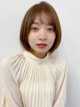 ハニーシブヤ(HONEY shibuya) 【HONEY渋谷】シンプル内巻きボブ×フロマージュブラウン★