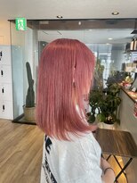エヌプラス(N+)&nbsp;くびれヘアアプリコットオレンジ夏ハイライトカラー