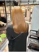 美髪矯正×明るめカラー