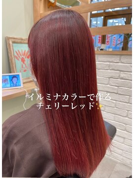 アース 武蔵境店(HAIR & MAKE EARTH) イルミナカラーで表現するチェリーレッドはかわいい☆