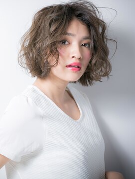 カバーヘア ブリス 戸田公園西口店(COVER HAIR bliss) 外国人風アシンメトリーゆるふわボブパーマv戸田公園20代30代!
