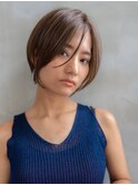 ショートヘア似合わせカットグレージュカラーイメチェン小顔