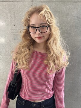 ペレ 梅田(PELE) 前髪/アンブレラカラー/こなれミディ/イメチェン/ウェーブパーマ