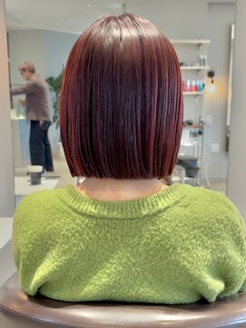 ケリーアン 太田(kelly.un) ミニボブ / レッドブラウン / 切りっぱなし / タッセルボブ