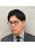 清潔感溢れるビジネスパーマスタイル/アップバンク/黒髪