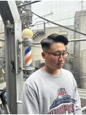 明大前スキンフェードミドルフェード73サイドパート