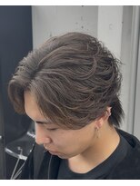 毛流れフェザーショートニュアンスパーマ