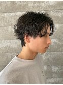メンズマッシュウルフシャドウパーマメンズパーマ