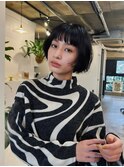 レイヤーボブ/ミニボブ/ニュアンスパーマ/顔周りカット/20代30代