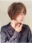 グランマッシュ/細めハイライト/ショート/白髪ぼかし/前髪☆109