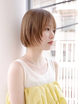 メゾンデエムスラッシュ センター北(Maison des M.SLASH) 切りっぱなし/透けバング/ココアブラウン/ミニボブ/センター北