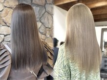 ブリーチなしのダブルカラーで透明感のあるミルクティーベージュやグレージュなどにすることは可能ですか？