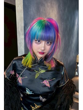ヌル 表参道本店(Null) セクションカラー/ルーツカラー/ブリーチデザインカラー/ウルフ
