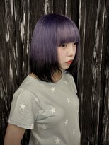 コエル(KOER)&nbsp;ラベンダーパープル×ブラックエンドボブ