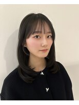 ボヌールウメダ(Bonheur UMEDA) ミディアムレイヤー×小顔顔周り