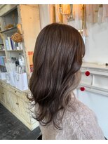 セットアップ 岡山北長瀬店(SET-UP) (似合わせカット) イヤリングカラー×ホワイトベージュ