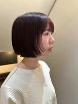 ヌー 栄(nuu) 【YUKI】やわらかさのあるピンクブラウン×大人ボブ