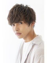 ホワイト(WHITE) ハイスパイラルパーマ×ソフトツーブロック×WHITE出原