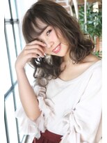 チョビー 銀座(chobii)&nbsp;グレージュ 小顔ひし形 デジタルパーマ 鎖骨 高柳