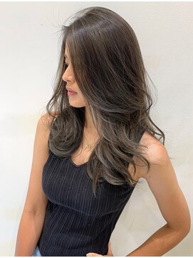 トルネード(TORNADO) オリーブグレージュハイライトバレイヤージュ白髪染め対応