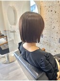 グレージュぱっつん