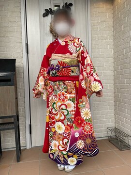 ヘア デザイン 虹いろのはさみ 成人式スタイル