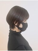 20代30代大人可愛いマロンベージュショートスタイル透明感