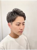 ツーブロック刈り上げアップバング 束感マッシュショート