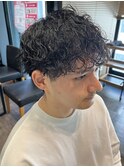 STYLE藤沢メンズマッシュ黒髪刈り上げツイストスパイラルパーマ