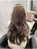 レイヤーロングニュアンスカラー透明感カラーグレージュカラー
