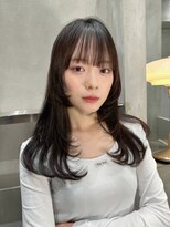 ジーナ 高田馬場(Zina)&nbsp;髪質改善＊ワンカールアッシュブラック＊美髪【Zina 高田馬場】