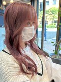 20代30代大人可愛い透明感ピンクベージュケアブリーチ小顔