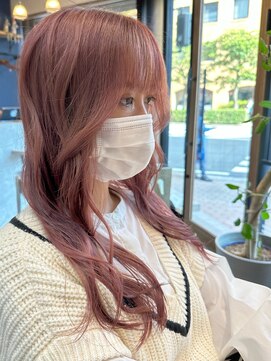 リノショアーズ 元町店(RINOSHORES) 20代30代大人可愛い透明感ピンクベージュケアブリーチ小顔